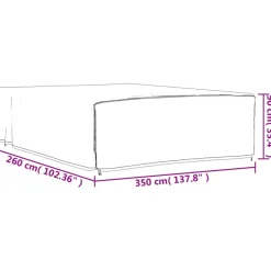 VIDAXL - Housse de salon de jardin noir 350x260x90 cm oxford 420d