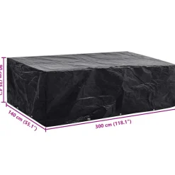 VIDAXL - Housse de salon de jardin 8 œillets 300 x 140 x 90 cm