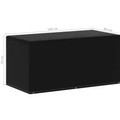 VIDAXL - Housse de salon de jardin 6 œillets 160x80x75 cm