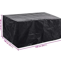 VIDAXL - Housse de salon de jardin 8 œillets 240 x 140 x 90 cm