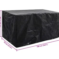 VIDAXL - Housse de salon de jardin 8 œillets 180x70x90 cm