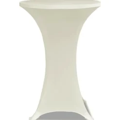 VIDAXL - Housse de table ø 60 cm crème extensible 2 pcs
