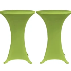 VIDAXL - Housse de table extensible 2 pcs 70 cm verte