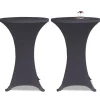 VIDAXL - Housse de table extensible 60 cm 2 pcs anthracite