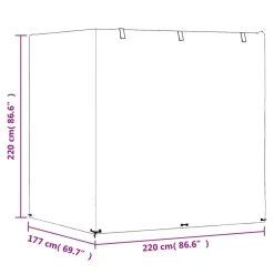 VIDAXL - Housses de balancelle 2 pcs 12 œillets 220x177x220 cm pe