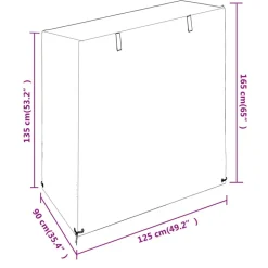 VIDAXL - Housses de balancelle 2 pcs 8 œillets 125x90x135/165 cm pe