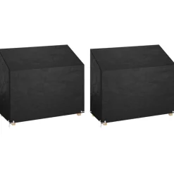 VIDAXL - Housses de banc de jardin 2 pcs 8 œillets 160x70x70/88 cm pe