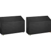 VIDAXL - Housses de banc de jardin 2 pcs 8 œillets 190x70x70/88 cm pe