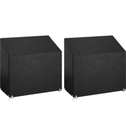 VIDAXL - Housses de banc de jardin 2 pcs 8 œillets 130x70x70/88 cm pe