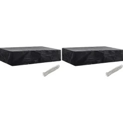 VIDAXL - Housses de chaise de jardin 8 œillets 2 pcs 218 x 77 x 55 cm