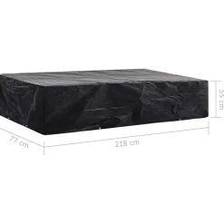 VIDAXL - Housses de chaise de jardin 8 œillets 2 pcs 218 x 77 x 55 cm