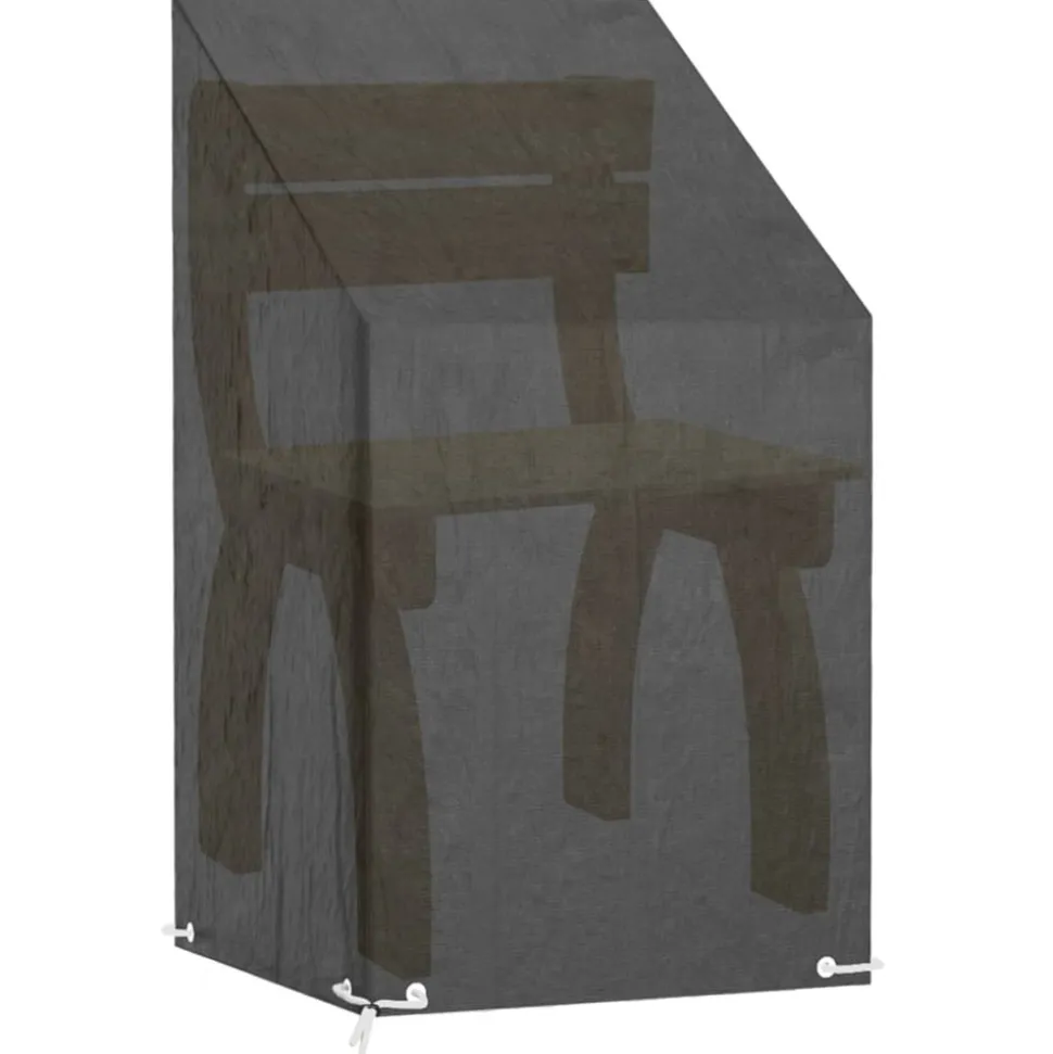VIDAXL - Housses de chaise de jardin 2 pcs 8 œillets 65x65x80/120 cm pe
