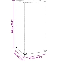 VIDAXL - Housses de chaise de jardin 2 pcs 8 œillets 75x70x140 cm pe