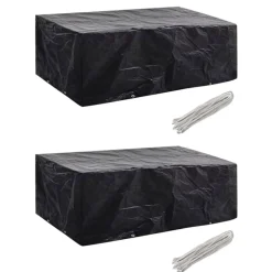 VIDAXL - Housses de salon de jardin 2 pcs 8 œillets 200x160x70 cm