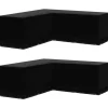 VIDAXL - Housses de salon de jardin 2pcs forme l 12 œillets 250x250x90cm