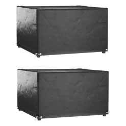 VIDAXL - Housses de salon de jardin 2 pcs 8 œillets 132x132x80 cm carré