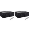 VIDAXL - Housses de salon de jardin 2 pcs 8 œillets 242x162x100 cm