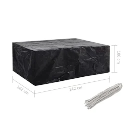 VIDAXL - Housses de salon de jardin 2 pcs 8 œillets 242x162x100 cm