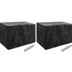 VIDAXL - Housses de salon de jardin 2 pcs 8 œillets 140x70x90 cm