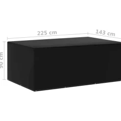 VIDAXL - Housses de salon de jardin 2 pcs 7 œillets 225x143x90 cm