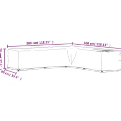 VIDAXL - Housses de salon de jardin en forme de l 2 pcs 20 œillets