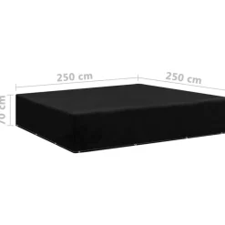 VIDAXL - Housses de salon de jardin 2 pcs 12 œillets 250x250x70 cm