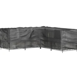 VIDAXL - Housses de salon de jardin en forme de l 2 pcs 16 œillets