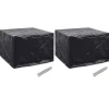 VIDAXL - Housses de salon de jardin 2 pcs 8 œillets 122x112x98 cm