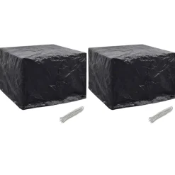 VIDAXL - Housses de salon de jardin 2 pcs 8 œillets 122x112x98 cm
