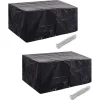 VIDAXL - Housses de salon de jardin 2 pcs rotin 10 œillets 240 x 140 cm