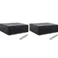 VIDAXL - Housses de salon de jardin 2 pcs 8 œillets 250x210x90 cm