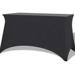 VIDAXL - Housses extensibles pour table 2 pcs 120x60,5x74 cm anthracite