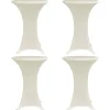 VIDAXL - Housses élastiques de table ø 70 cm crème 4 pcs