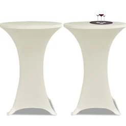 VIDAXL - Housses élastiques de table ø 70 cm crème 4 pcs