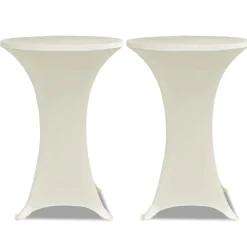 VIDAXL - Housses élastiques de table ø 70 cm crème 4 pcs