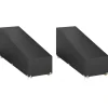 VIDAXL - Housses pour chaise longue 2 pcs 12 œillets 205x75x40/70 cm pe