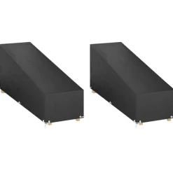 VIDAXL - Housses pour chaise longue 2 pcs 12 œillets 205x75x40/70 cm pe