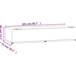 VIDAXL - Housses pour chaise longue 2 pcs 12 œillets 205x75x40 cm pe