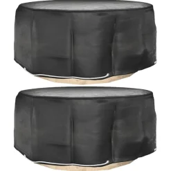 VIDAXL - Housses pour meubles de jardin 2 pcs 10 œillets ø260x90 cm rond
