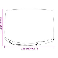 VIDAXL - Housses pour meubles de jardin 2 pcs 6 œillets ø125x75 cm rond