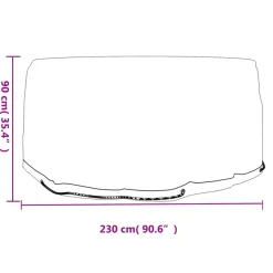 VIDAXL - Housses pour meubles de jardin 2 pcs 10 œillets ø230x90 cm rond