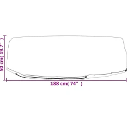 VIDAXL - Housses pour salon îlot 2 pcs 8 œillets ø188x50 cm rond