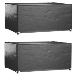 VIDAXL - Housses salon de jardin2pcs 8œillets 160x120x75cm rectangulaire