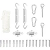 VIDAXL - Jeu d'accessoires de voile d'ombrage 9 pcs acier inoxydable