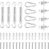 VIDAXL - Jeu d'accessoires de voile d'ombrage 12 pcs acier inoxydable