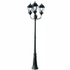 VIDAXL - Lampadaire de jardin 3 bras 230 cm vert foncé/noir aluminium