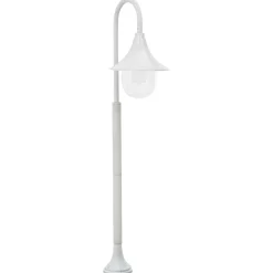 VIDAXL - Lampadaire de jardin e27 120 cm aluminium blanc