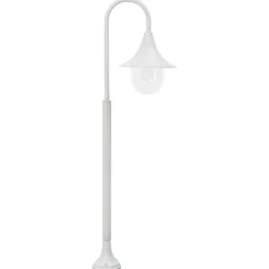 VIDAXL - Lampadaire de jardin e27 120 cm aluminium blanc
