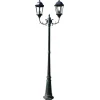 VIDAXL - Lampadaire de jardin 2 bras 230 cm vert foncé/noir aluminium