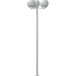 VIDAXL - Lampadaires d'extérieur 2 pcs argenté 215 cm acier inoxydable